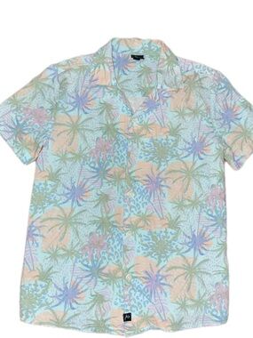 art class Pastel Tropical Button-Down Shirt - Light Blue
